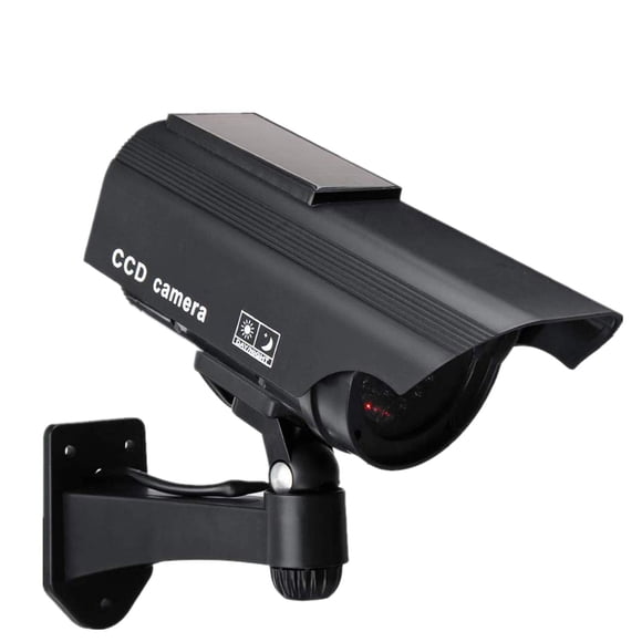 Cámara de seguridad solar ficticia F FINDERS&CO con luz intermitente