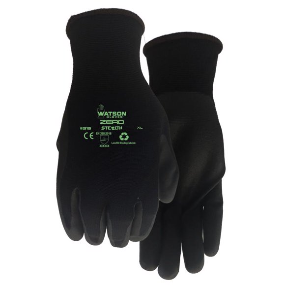Guantes Watson Gloves Stealth XL de nylon/nitrilo Zero negros