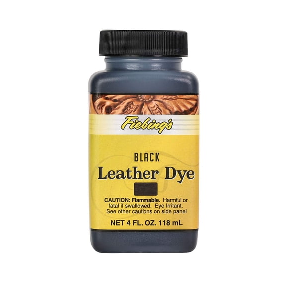 Tinte para cuero Fiebing's Black a base de alcohol, 120 ml con aplicador