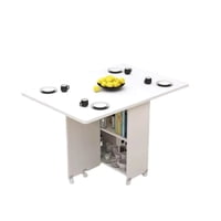 Concepts Life - Mesa De Comedor Plegable Blanco 140X80X77 Cm