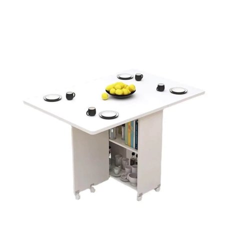 Concepts Life - Mesa De Comedor Plegable Blanco 140X80X77 Cm