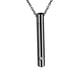 thumbnail image 3 of Collar con urna conmemorativa, colgante de recuerdo, porta cenizas, amuleto inoxidable para compromiso Negro sin Cadena, 3 of 5