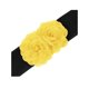 thumbnail image 2 of INSPIRE CHIC Cinturón de Cintura Ancho Elástico para Mujer, Corsé Elástico con Doble Flor Grande Dulce Elegante Casual para Vestido 68x6cm(LxW) Amarillo, 2 of 6