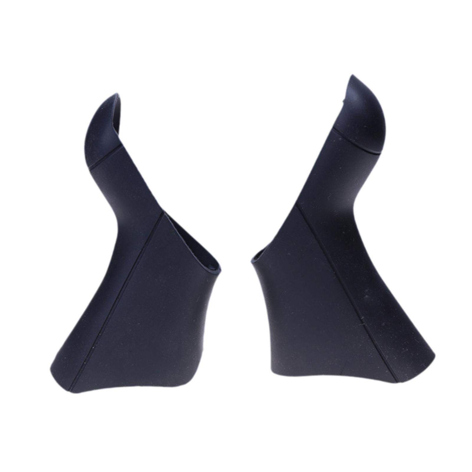 Magideal - 2 Piezas De Cubierta De Palanca De Cambio De Bicicleta, Cubierta De Manija De Freno, Cubiertas De Capó De Protección, Campanas De Palanca De Freno De Negro