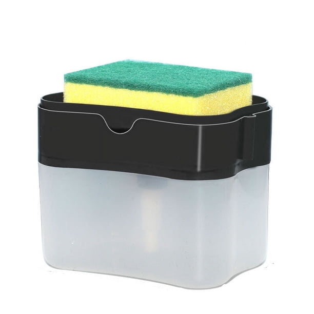 1pc Scrub Sponge Dispenser Push Type Liquid Soap Caddy Pump Organizer Kitchen Bathroom Supplies