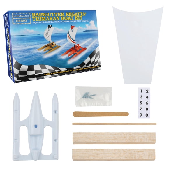 Kit de barco de carreras Raingutter Regatta Trimaran Scouting America