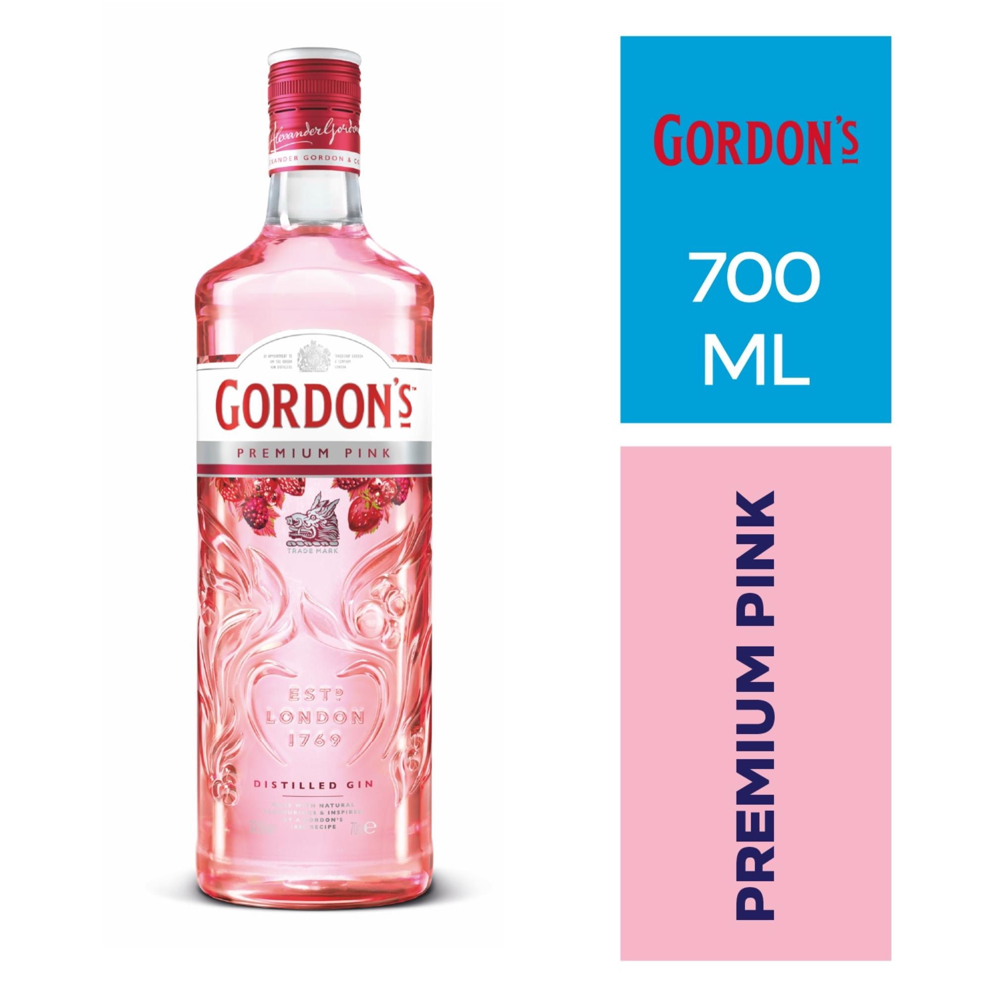 Gin Premium Pink 37.5° Botella 700 ml Gordons