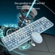 thumbnail image 3 of Conjunto de teclado y ratón de 2,4 GHz y 104 teclas para ordenador portátil, oficina, escritorio, bonito teclado para ordenador (azul), 3 of 7