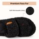 thumbnail image 4 of Zapatillas Fuzzy De Espuma Viscoelástica Con Punta Abierta Para Mujer Color Negro Mate, 4 of 7