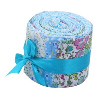 Magideal - Rollo De Tela De De 20 Piezas De 2,4 Pulgadas, Algodón Artesanal Precortado Con Estampado Floral Para Álbum De Recortes , Azul Opción 2 A 20 Piezas