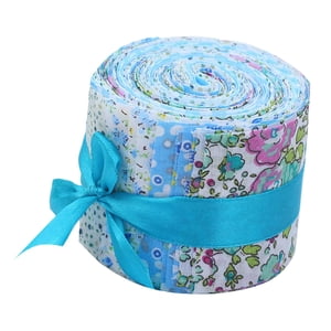 Magideal - Rollo De Tela De De 20 Piezas De 2,4 Pulgadas, Algodón Artesanal Precortado Con Estampado Floral Para Álbum De Recortes , Azul Opción 2 A 20 Piezas