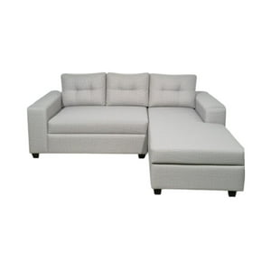 Diseños Valestrini - Sofa Seccional Kristina Lino Gris Claro Divan Derecho