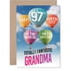 thumbnail image 1 of Tarjeta de felicitación Giftzie Grandma, 97 cumpleaños, globo aerostático, 1 of 7
