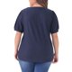 thumbnail image 4 of Agnes Orinda Blusas de Verano para Mujer Tallas Grandes con Cuello en V y Mangas Cortas 4X Azul Marino, 4 of 8
