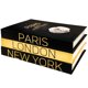 thumbnail image 1 of Porta libros AZEZO – Pack de 3 libros decorativos negro y dorado, 1 of 6