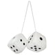 thumbnail image 2 of Abalorios de espejo, dados de felpa, accesorios de decoración suave, regalo elegante, adornos de suspensión para dormitorio, automóviles, coches, vent Blanco, 2 of 5