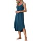 thumbnail image 4 of INSPIRE CHIC Vestido de Pijama de Salón para Mujer Ropa de Dormir Camisón con Tirantes Espagueti Camisones S Azul Oscuro, 4 of 6