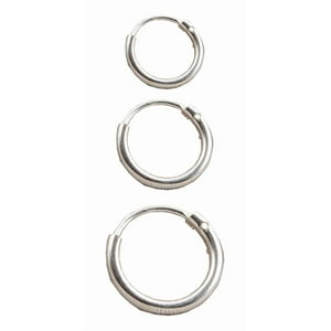 Genérico - Set De Tres Argolla De Nariz Plata 925 - Plata