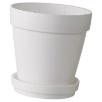 Magideal - Maceta Con Platillo, Maceta Para Decoración De Mesa, Maceta Para Vivero De Interior Con Orificios De Drenaje Para Manualidades De Boda. Blanco