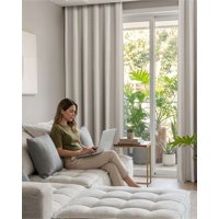 Mylhogar - Juego De Cortinas Blackout Premium Engomadas