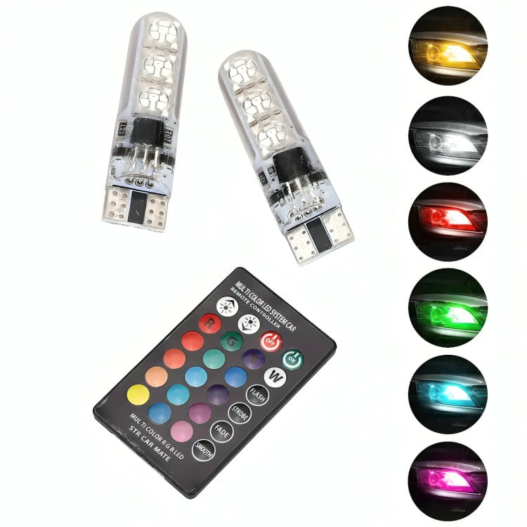 Genérico - Ampolleta Led Cola De Pez T10 Multicolor Rgb Control