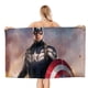 thumbnail image 1 of Capitán América Toalla de playa de secado rápido con diseño temático, regalo para mujeres y niñas, ideal para cumpleaños, fans, amantes de la música, uso en la playa o al aire libre, 78 × 150 cm, 1 of 6