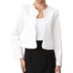 thumbnail image 1 of INSPIRE CHIC Chaquetas de Tweed para Mujeres Manga Larga Cuello Redondo Abierto Frente Chaqueta de Negocios L Blanca, 1 of 6