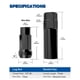 thumbnail image 2 of Tuercas GasSupply, color negro, 48 mm de alto, 17 mm, hexagonales, 20 unidades, 2 of 6