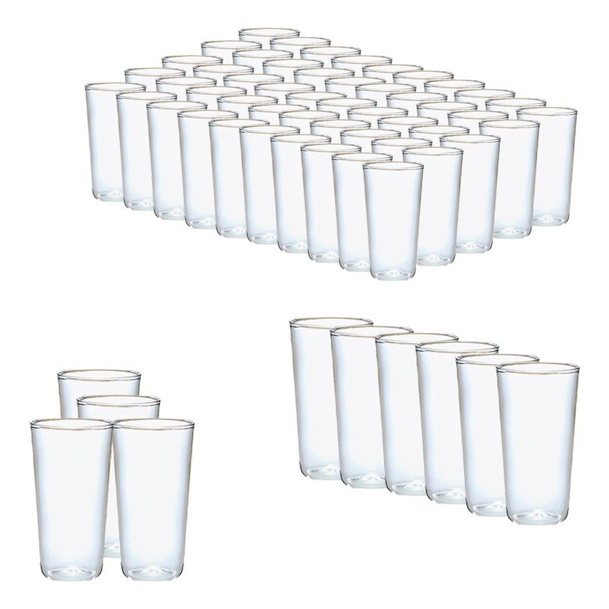 Pasteleriuscl - 80 Set Vasos Desechables Vaso Plastico Vasos Acrilicos 300ml Transparente