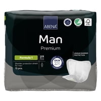 Almohadillas De Incontinencia Abena Man Formula 1 Para Hombre, 15 Unidades