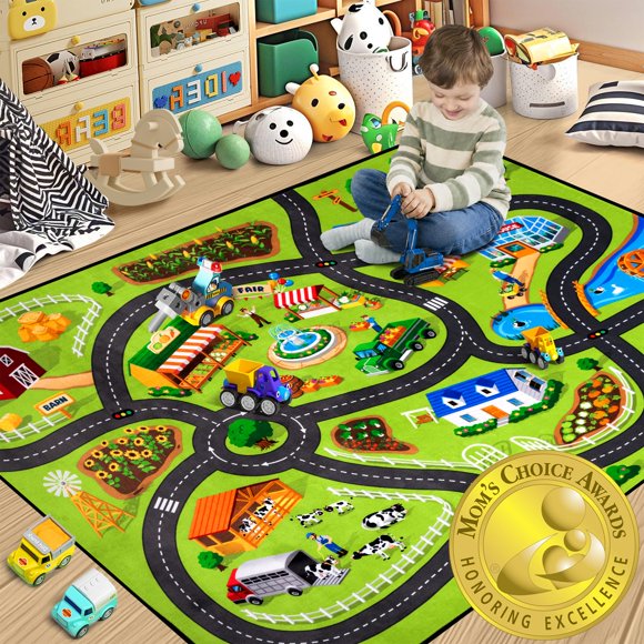 Alfombra de Juego Happy Farm 183 cm x 274 cm – Diysani