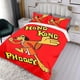 thumbnail image 3 of Hong Kong Phooey Conjunto de sábanas temático, trío de piezas, cómodo y amigable con la piel, diseño único, regalo de decoración para el hogar para familiares, amigos y fans, 90 cm * 190 cm, 3 of 6