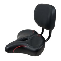 Ioensy - Asiento De Bicicleta Con Respaldo Soporte Para La Espalda Sillín De Triciclo Portátil Sillín De Bicicleta Rojo