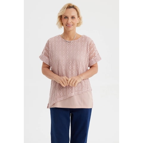 Fashionspark - Polera Mujer Calada Rosado