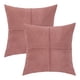 thumbnail image 1 of Paquete de 2 almohadas de cuero de 18 x 18 pulgadas, fundas de almohada decorativas de cuero sintético cosidas a mano, sofá cama, sala de estar, jardín, decoración del hogar, 1 of 5