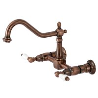 Grifo Kingston Brass Heritage Bridge Kitchen De Cobre Envejecido