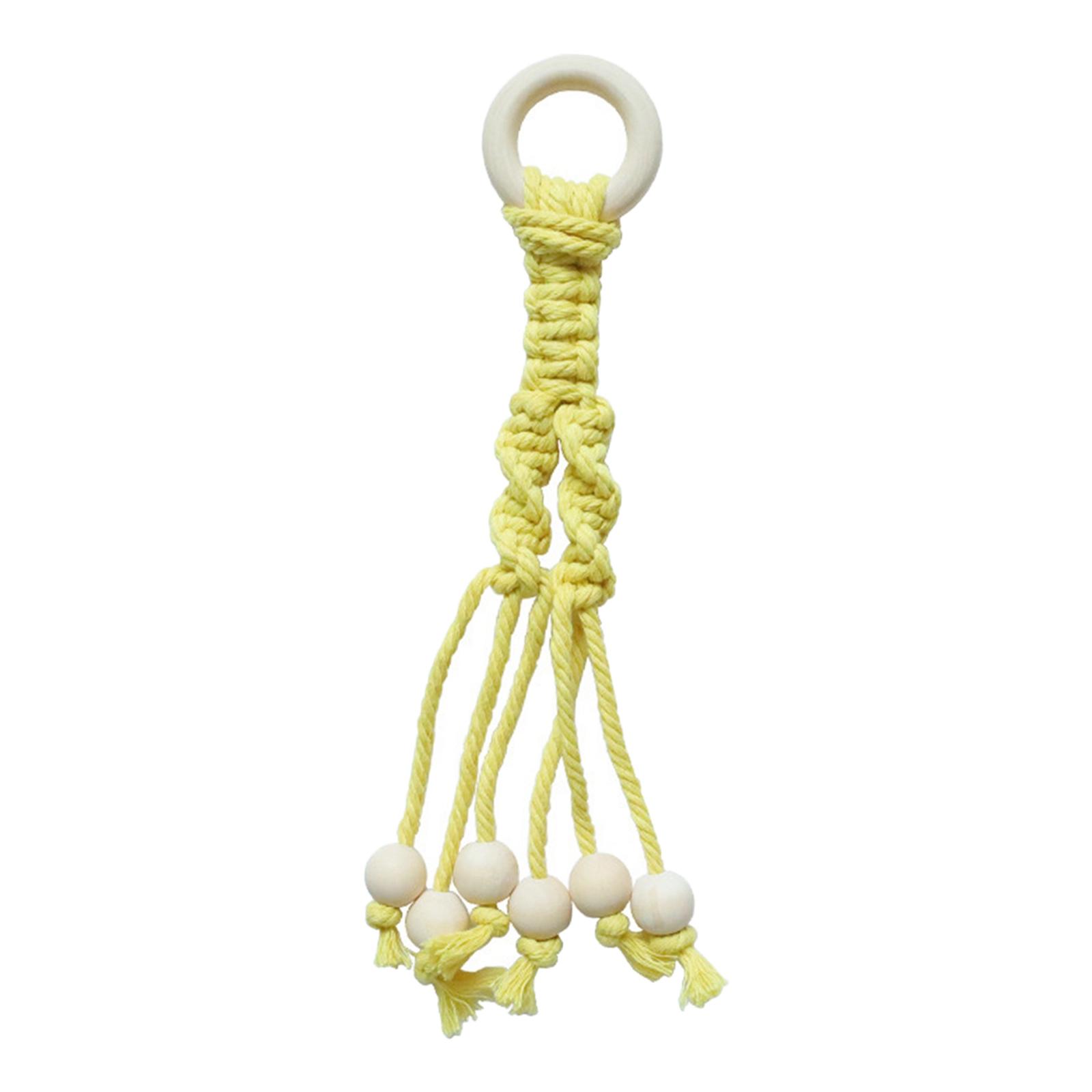 Bothyi - Banana Hanger Portable Hanging Fruit Hook Cuerda De Algodón Gancho Tejido Para El Hogar Amarillo