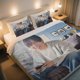 thumbnail image 1 of Ren Meguro with Smiling Duvet Cover Set Valentine's Day Use This Retro Cartoon Printed Down Comforter Case for Spring and Summer Lightweight, 1 of 1