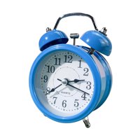 Magideal - Despertador, Alarma Fuerte, Decoración Sencilla, Reloj Analógico Retro, Luz De Fondo Para Mesa, Niños, Adolescentes, Adultos, Personas Que Duermen Pro Azul