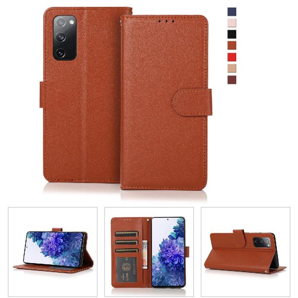 Funda Cartera para Samsung Galaxy S20 FE 5G con Tarjetero, Soporte y Cordón - Protección Marrón