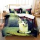 thumbnail image 1 of Cats and Butterfly Custom Print Duvet Cover Set Kids Boy Girl Bedding Set Digital Bed Linen Quilt Cover Pillowcase, 1 of 5