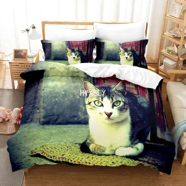Cats and Butterfly Custom Print Duvet Cover Set Kids Boy Girl Bedding Set Digital Bed Linen Quilt Cover Pillowcase