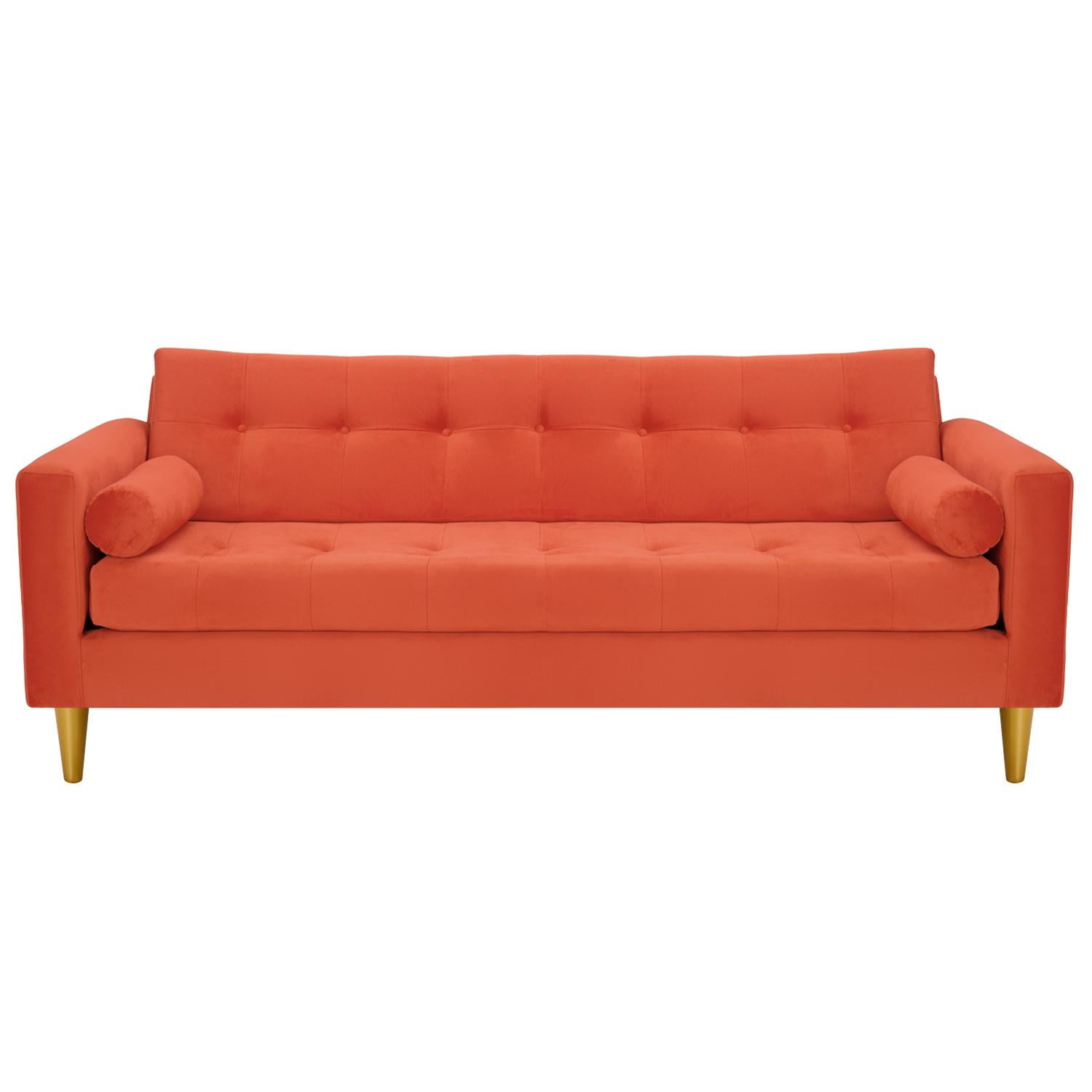 Bodevir - Sofa Retro 3cg Felpa 01 Naranja