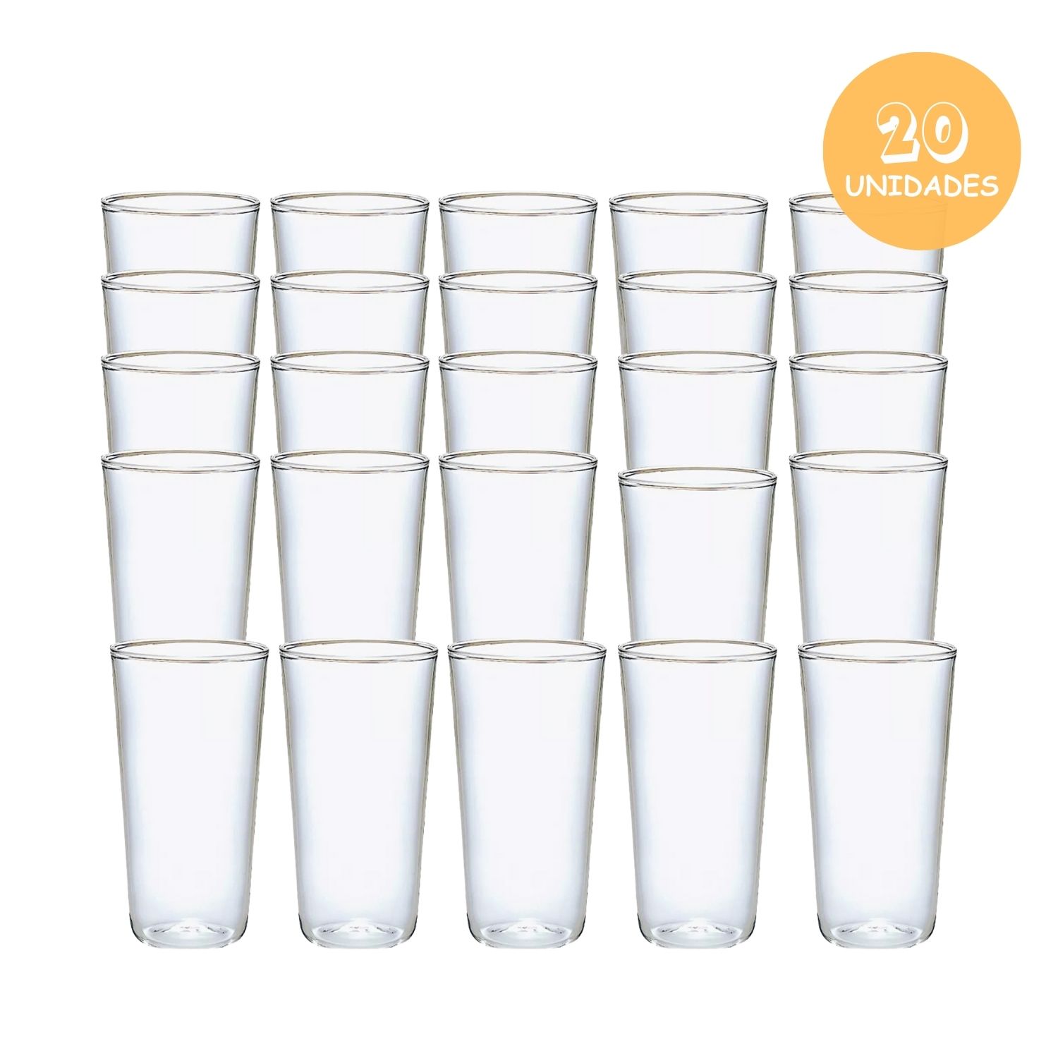 Disparo - Pack 20 Vasos Desechables De 300Ml Jugo Bebidas Multiuso