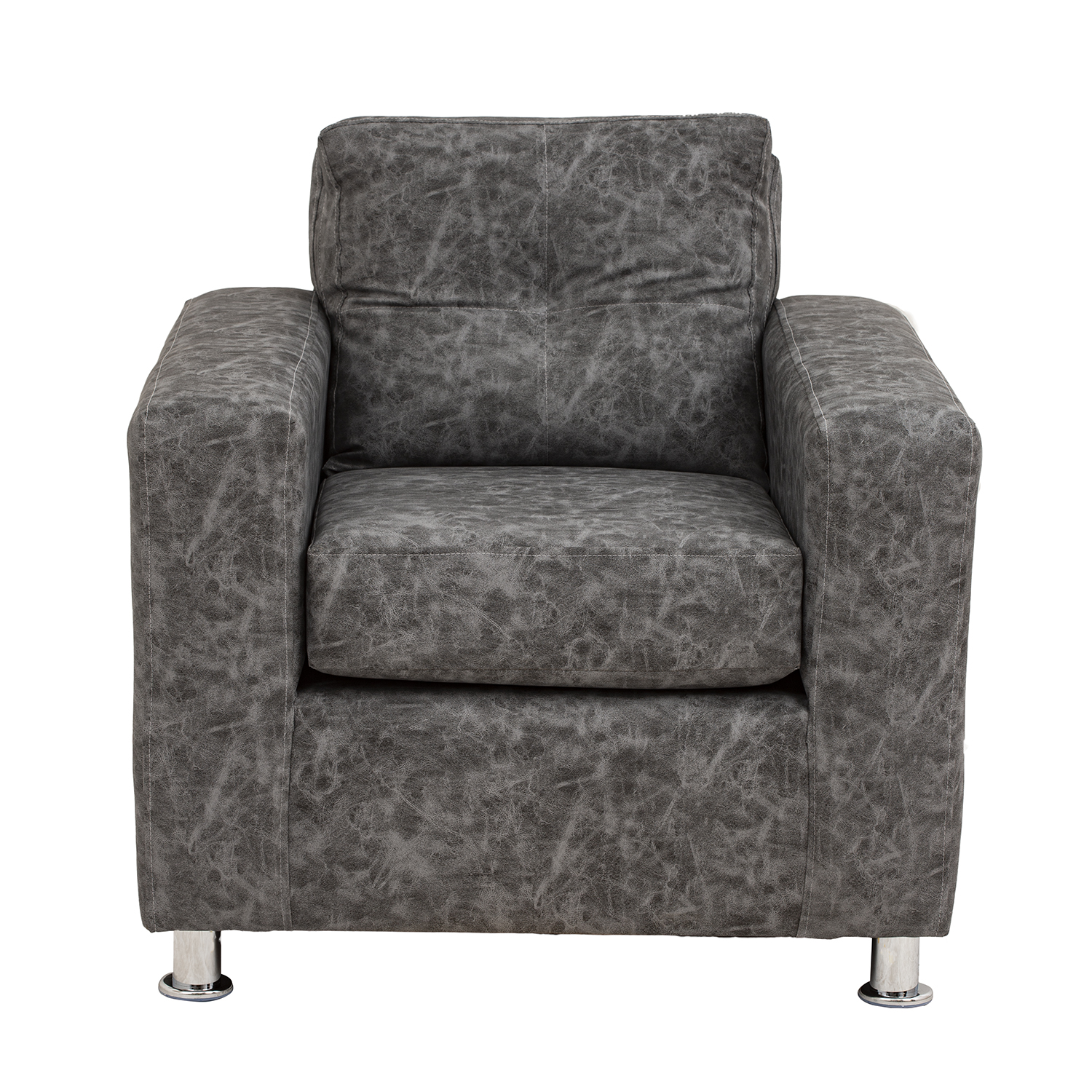 Muebles América - Sofá George 1 Cuerpo Cuero Auris Gris