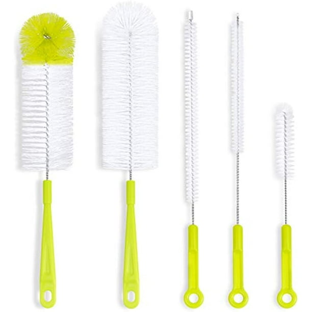 5pcs Bottle Cleaning Brush Set With Long Handles - Perfect For Cleaning Narrow Neck Beer Bottles - Includes Scrubbing Brushes And Cleaning Tools