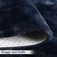 thumbnail image 5 of Alfombra CAROMIO 10x13 Azul Marino Esponjosa Antideslizante de Peluche, 5 of 7
