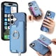 thumbnail image 1 of Funda Magnética Para Iphone 16 Plus Con Billetera Y Anillo Protector Resistente Azul, 1 of 6