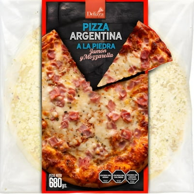 Pizza Argentina A La Piedra Jamón Y Mozzarella 1 Un Delizza