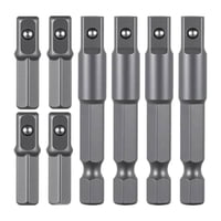 Ioensy - 8 Adaptadores De Vástago Hexagonal De 1/4"" A Cuadrado Para Destornilladores De Impacto Inalámbricos